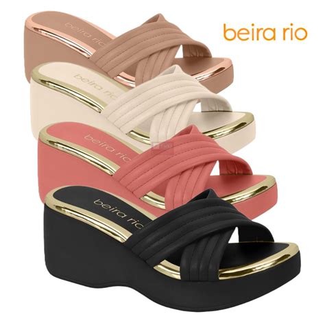 Anabela Da Beira Rio - Tamanco Beira Rio Original Sandalia Anabela Conforto Plataforma ...