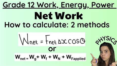 Net Work Grade 12 Work Energy Power Wnet YouTube