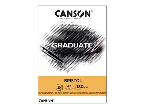 Canson Graduate Bloc Dessin Bristol 20 Feuilles A3 180 Gr Pas