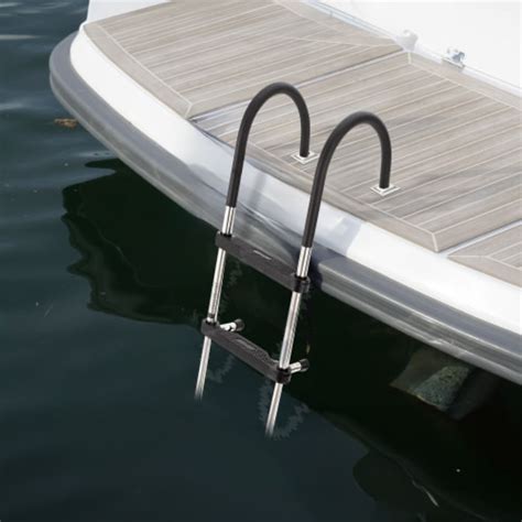 Recpro Compact Stainless Steel Heavy Duty 4 Step Pontoon Boat Boarding