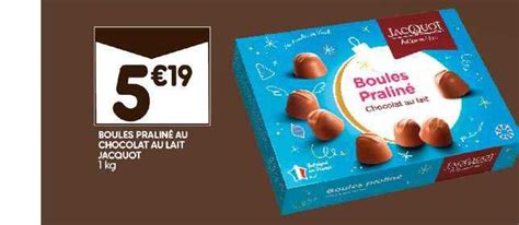 Promo Boules Pralin Au Chocolat Au Lait Jacquot Chez Leader Price