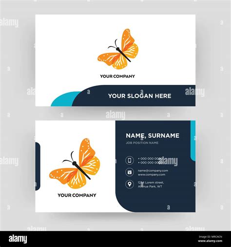 Monarch Butterfly Business Card Design Template Visiting For Your