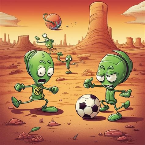 Ilustraci N De Dibujos Animados De Dos Extraterrestres Jugando Al