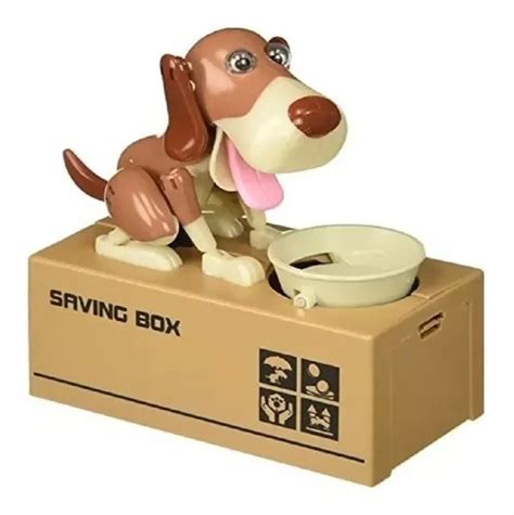 Alcanc A Perro Perrito Come Monedas Caja Con Plato Nueva Mercadolibre