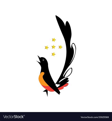 Magpie logo color design Royalty Free Vector Image