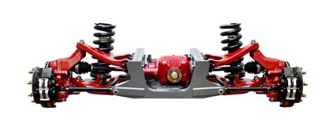 Independent Suspension Axles For Futuristic Red Sports Car