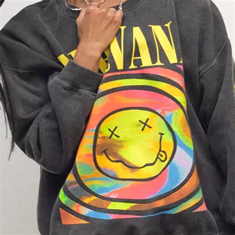 Nirvana Smiley Face Crewneck Sweatshirt