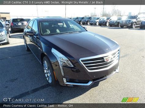 Midnight Sky Metallic 2018 Cadillac Ct6 3 6 Luxury Awd Sedan Jet Black Interior Gtcarlot