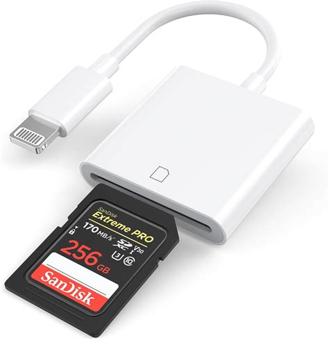 Amazon.com: Apple MFi Certified SD Card Reader for iPhone, 3-in-1 ...