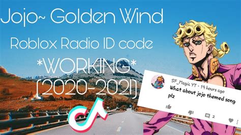 Jojo Golden Wind Roblox Radio ID Code WORKING 2020 2021 YouTube