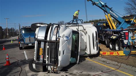 Tractor Trailer Rolls Over On Kittery I 95 Ramp