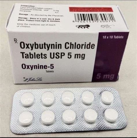 Oxynine Oxybutynin Mg Tablet At Rs Stripe Oxybutynin Chloride