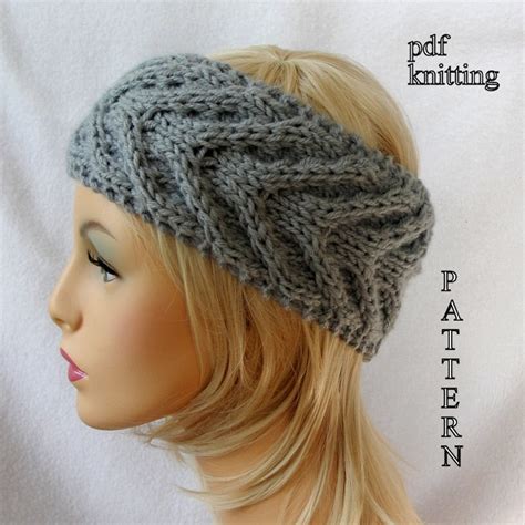 Knit Ear Warmer Pattern Knit Headband Pattern Knit Staghorn Etsy