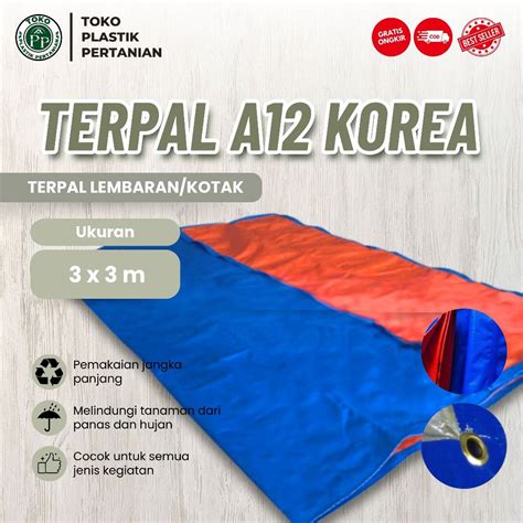 Jual Terpal Plastik Ukuran X Type A Biru Oren Korea Diamond