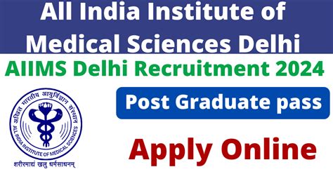 Aiims Delhi Jobs Notification Apply Online For Senior