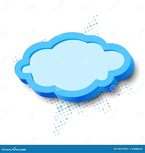 3d Cloud Frame Stock Vector Illustration Of Color Hosting 109139931