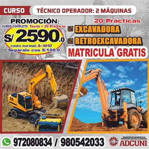 TÉCNICO OPERADOR MÚLTIPLE DE RETROEXCAVADORA Y EXCAVADORA HIDRÁULICA