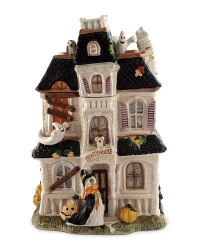 Halloween Harvest Haunted House Cookie Jar Fitz And Floyd Halloween