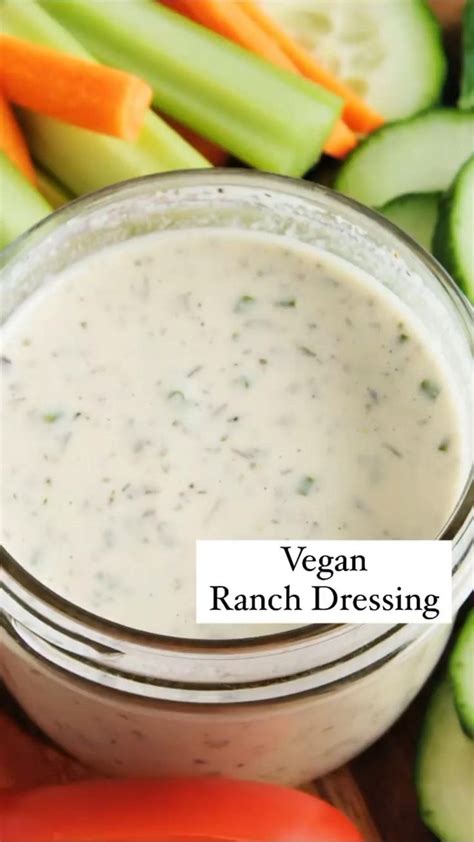 Vegan Ranch Dressing No Mayo Salad Dressing Recipes Homemade Plant Based Diet Recipes