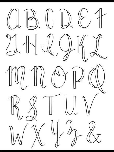 Letra Cursiva Para Imprimir Moldes Gr Tis Do Alfabeto Faux Calligraphy