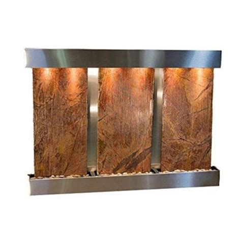 Adagio OFS2006 Olympus Falls Square Stainless Steel Brown Marble Wall