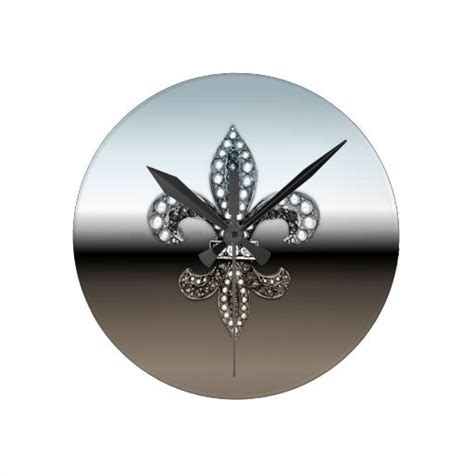 fleur de lis wall clock