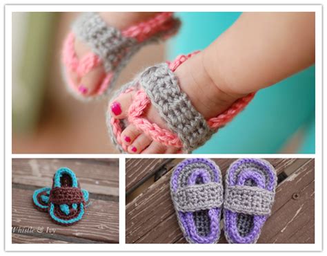 DIY Crochet Baby Flip Flop Sandals DIY Tag