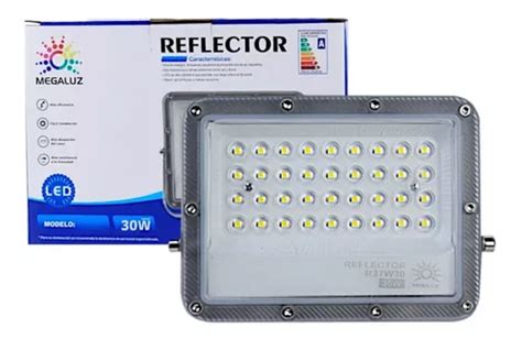 Reflector Led Slim 30w Ip66 Ultra Delgado Luz Blanca Exterio Color De