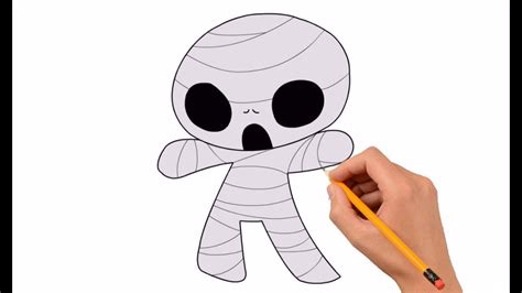 How To Draw A Mummy Step By Step Easy For Kids Youtube