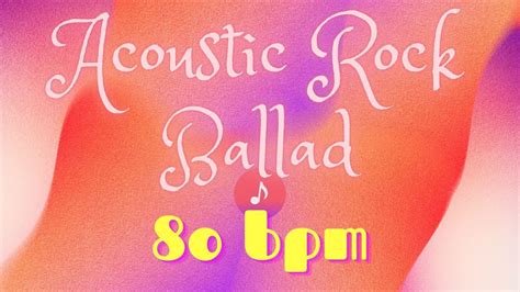 Acoustic Rock Ballad 80 Bpm Guitar Backing Track Jam In E Minor