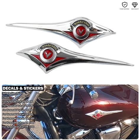 Fuel Tank Badge Chrome Emblem 3d Stickers Decals Fit For Kawasaki