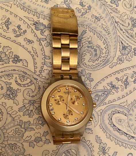 Rel Gio Swatch Dourado Rel Gio Feminino Swatch Usado Enjoei