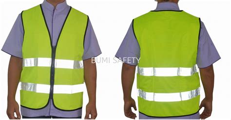 Safety Vest With Double Waist Reflector - Lime Green