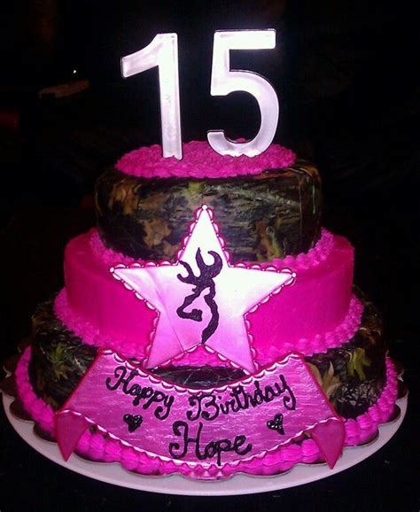 Pink Camo Mossy Oak Cake