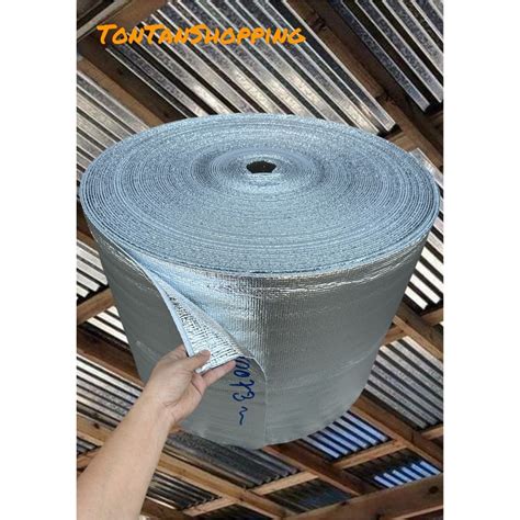 ฉนวนพีอีเคลือบฟอยล์2ด้านหนา3mm×กว้าง60cm×ยาว5 20mสามารถเลือกความยาวได้insulations Pe Foil 2