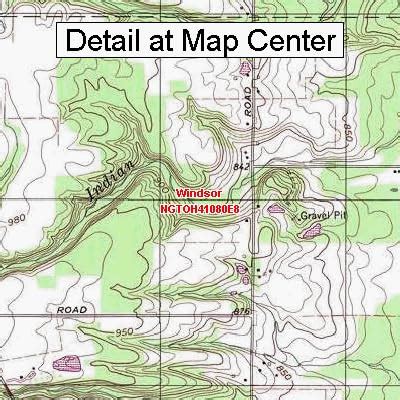 Amazon USGS Topographic Quadrangle Map Windsor Ohio Folded