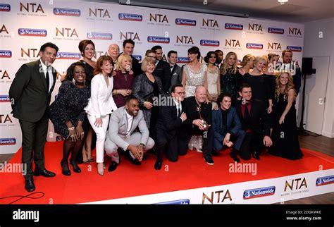 The cast of Eastenders with the award for Best Serial Drama in the ...