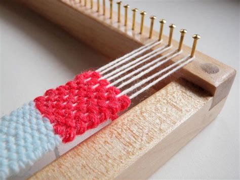 Beginner Weaving Loom Kit With Frame Loom Natural Finish Etsy In