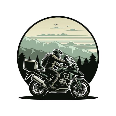 Biker Riding Adventure Motorcycle Illustration Vector 37456809 Vector