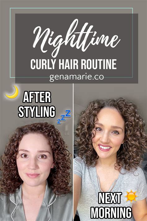 Nighttime Curly Hair Routine How To Preserve Curls Overnight Touchup Refresh Gena Marie