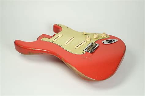 Freakaster Stratocaster Relic Body Fiesta Red Over Dakota Red Reverb