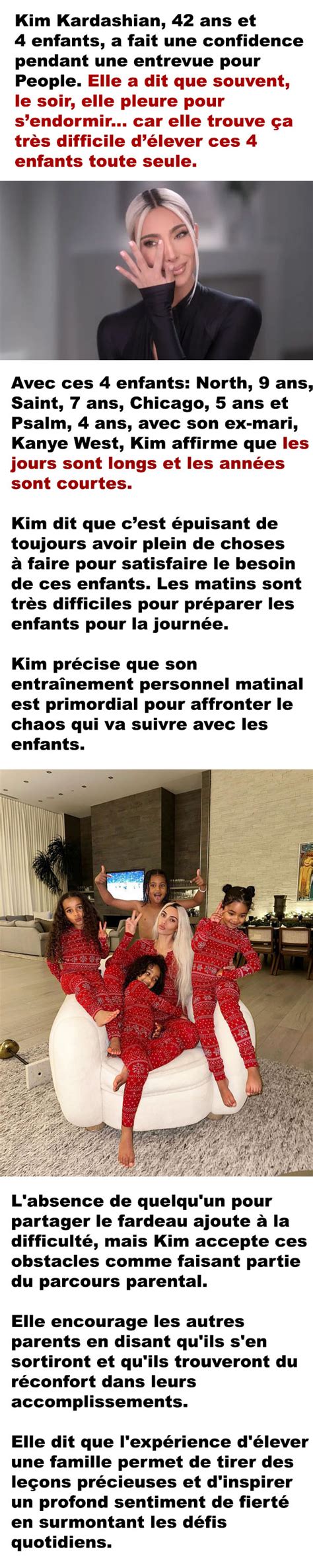 Kim Kardashian Avoue Qu Elle Pleure Parfois Le Soir Car Elle Doit