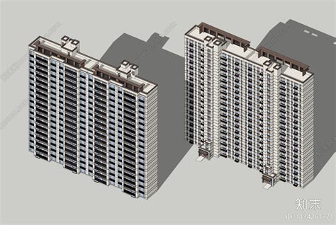 现代高层住宅su模型下载【id1134261271】知末su模型网