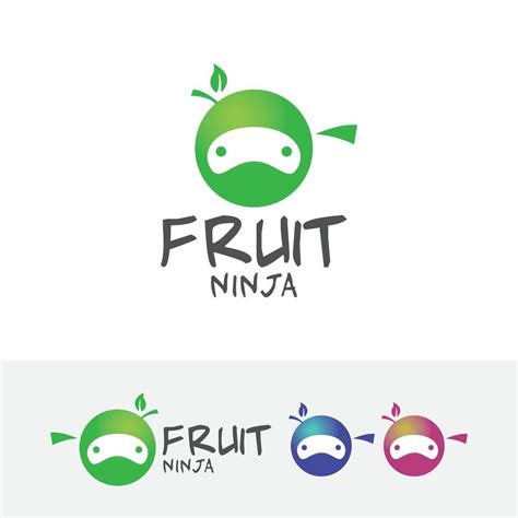 Fruit ninja logo design 6415484 Vector Art at Vecteezy