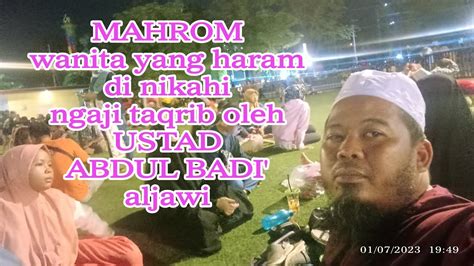 MAHROM Wanita Yang Haram Dinikahi Ngaji Taqrib Oleh