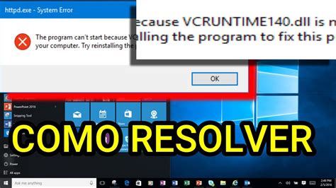 Como Resolver O Erro Msvcp140dll E Vcruntime140dll No Windows Youtube