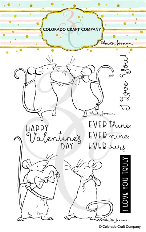 Colorado Craft Company Clear Stamps 4x6 Ever Thine By Anita Jeram