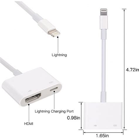 Buy Apple Lightning to HDMI Adapter Digital AV, for iPad iPhone to HDMI ...