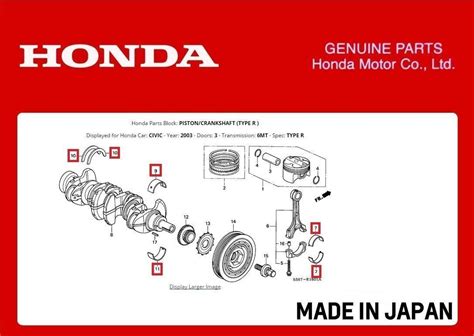 Genuine Honda Main Bearings Set S F C F C F C F C Ebay