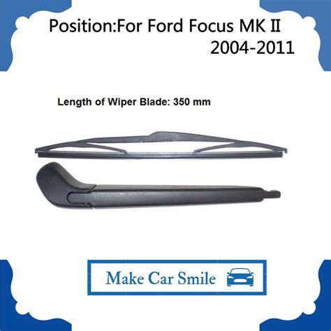 For Ford Focus Mk Ii Hatchback Rear Wiper Arm Blade Set Mk